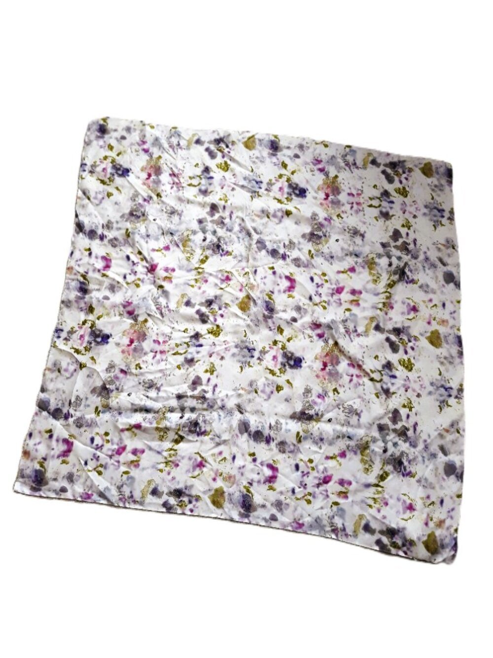 J. Crew Floral Silk Scarf Oversized 29.5" Square Watercolor Pastel Coquette - Picture 3 of 4